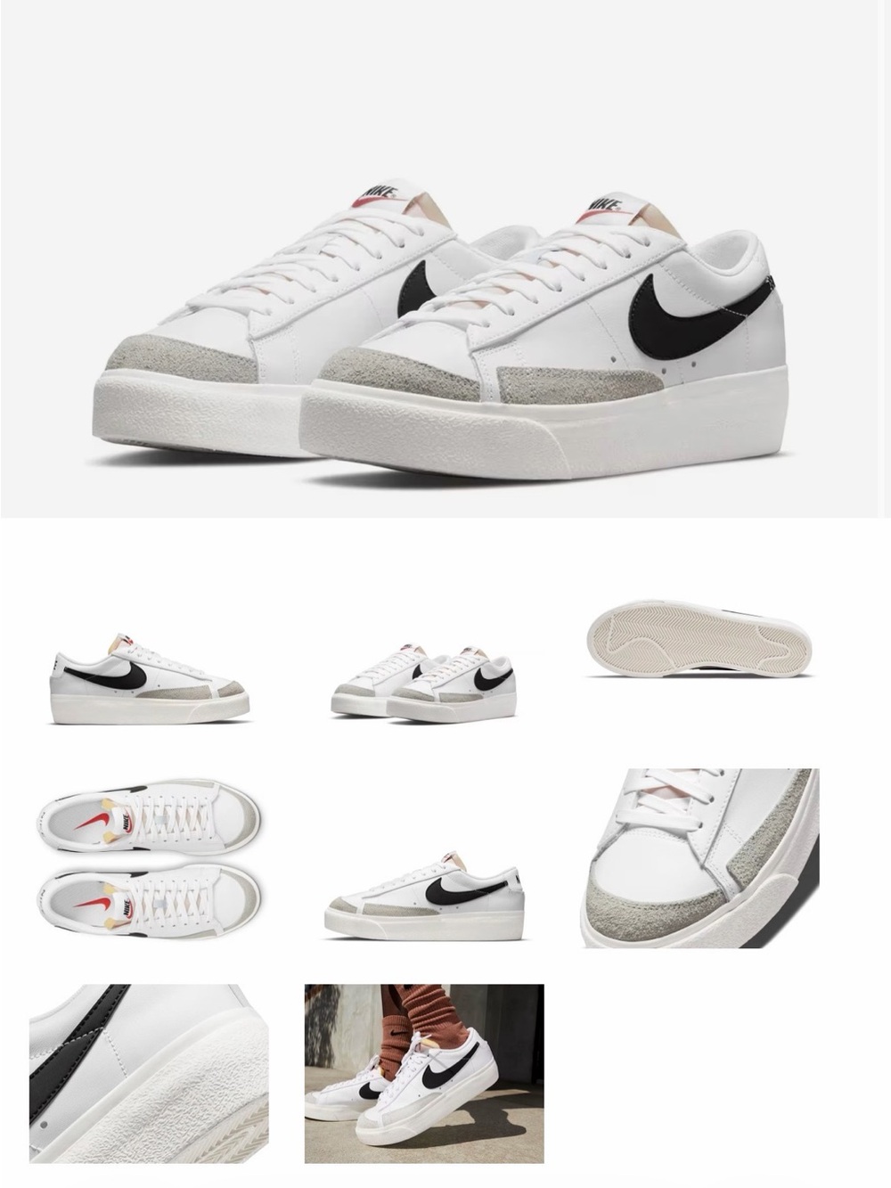 Nike Women's Low Blazer Platform Sneakers size 6.5